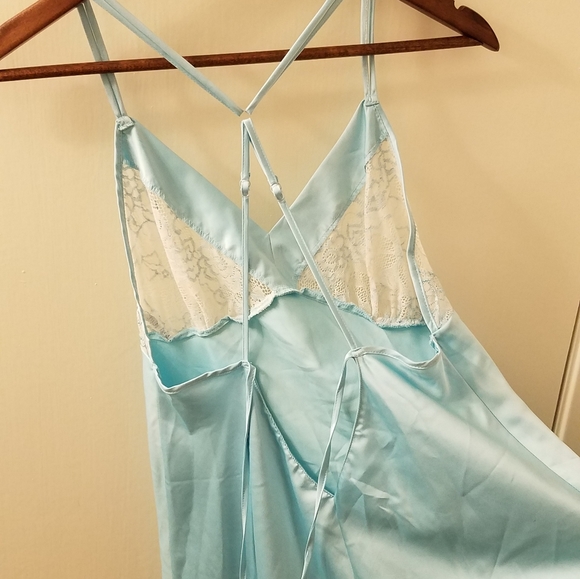 *FREE W/Purchase* Soft Satin Slip- light blue turquoise - Picture 3 of 6
